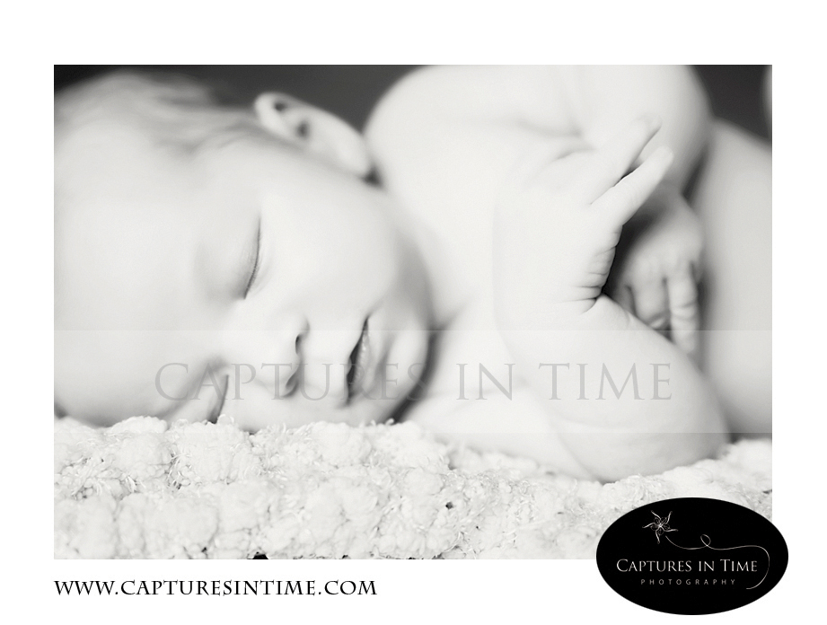 Kansas City Newborn Photography black and white baby on a soft blanket