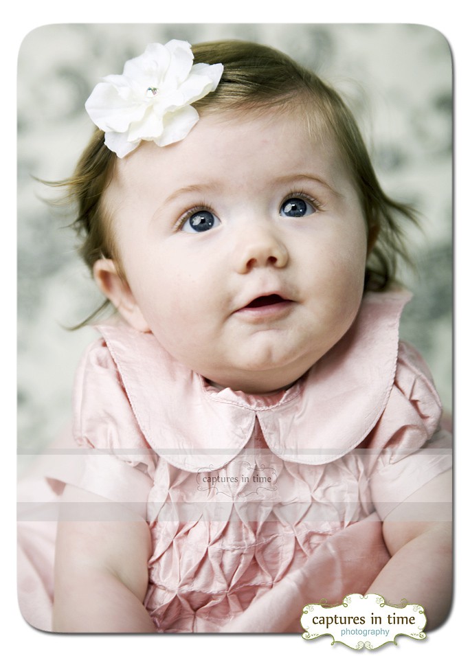 Kansas City Baby Photographer 4 Months Old Girl in Pink