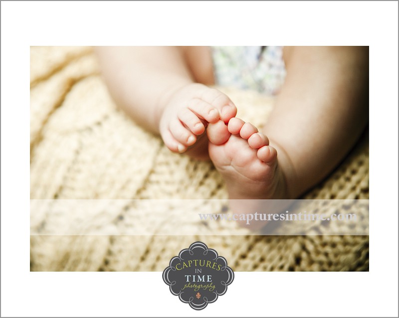A Twin 3 Month Session with Mom and Dad baby toes